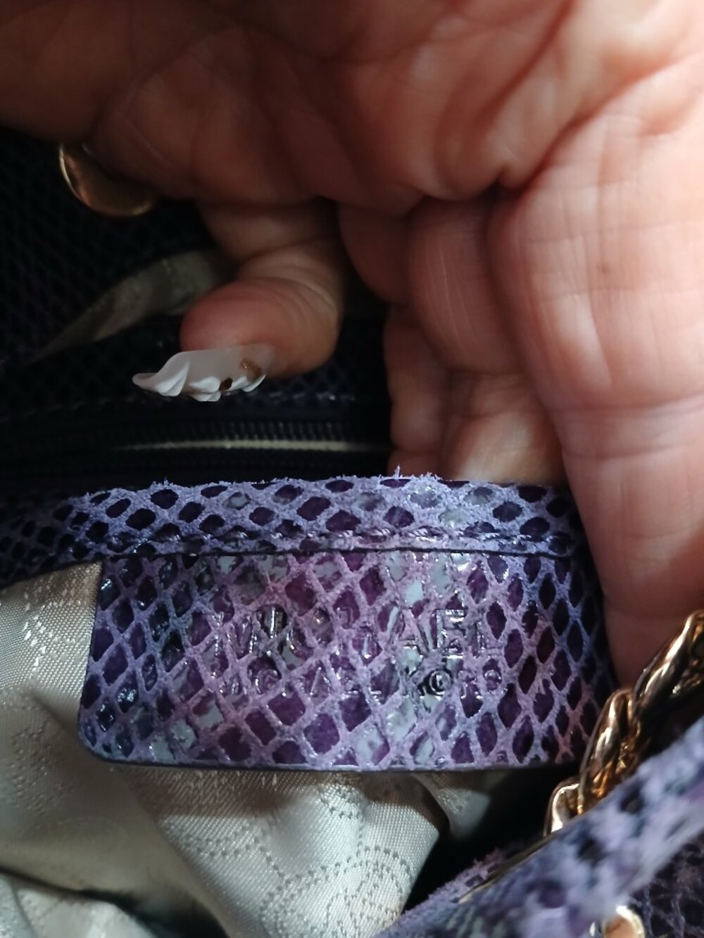 Michael Kors Purple Suede Python Bag💜 - Picture 5 of 11